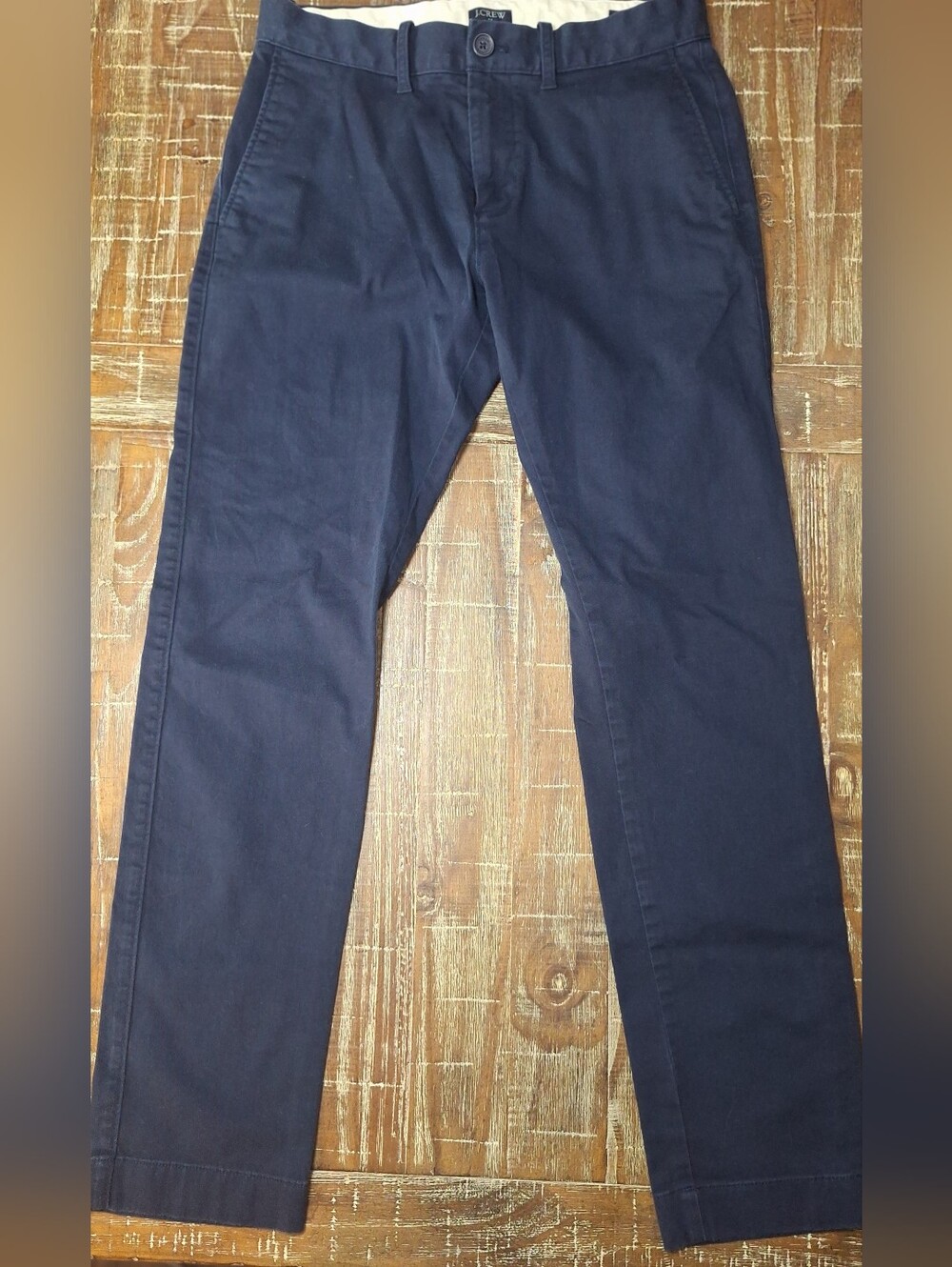 J. Crew Slim Fit Tech Pant Men's 28X29(28x30 Tag)Flex Navy Blue Tapered Leg